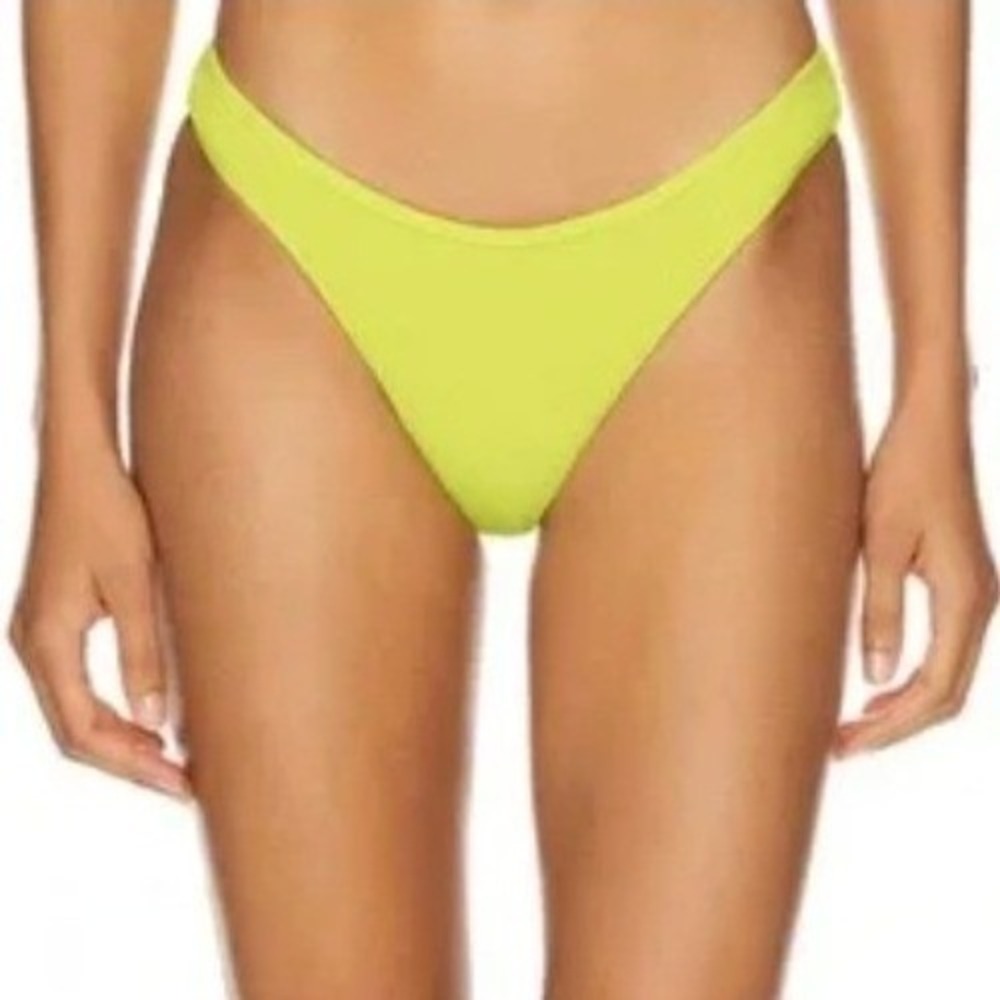 Good American Always Fits Hi Cut Bikini Bottom Women's 4/XL Key Lime Swimwear